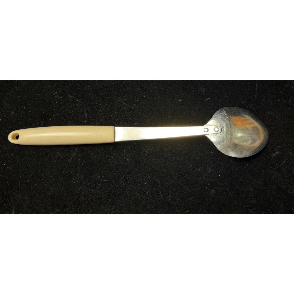 Vintage Ekco Flint Kitchen 5pc Lot: Potato Masher, Spoons, Melamine Turner